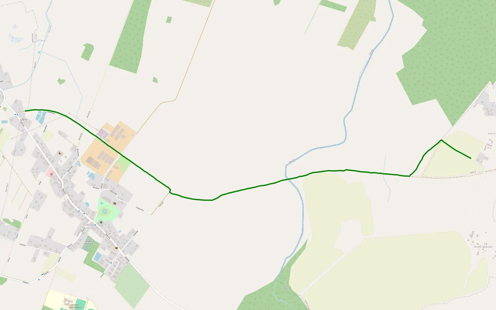 Map of Osieki - Objazda - 4 km offroad trail, Słupsk County