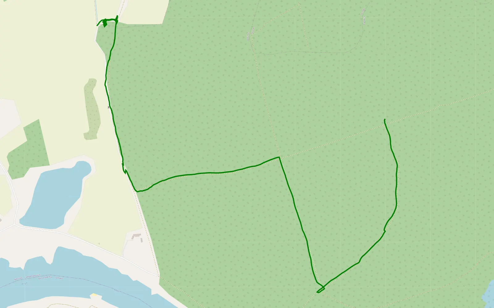 Mapa trasy Półmieście - 3.2 km trasy offroad, Powiat Malborski