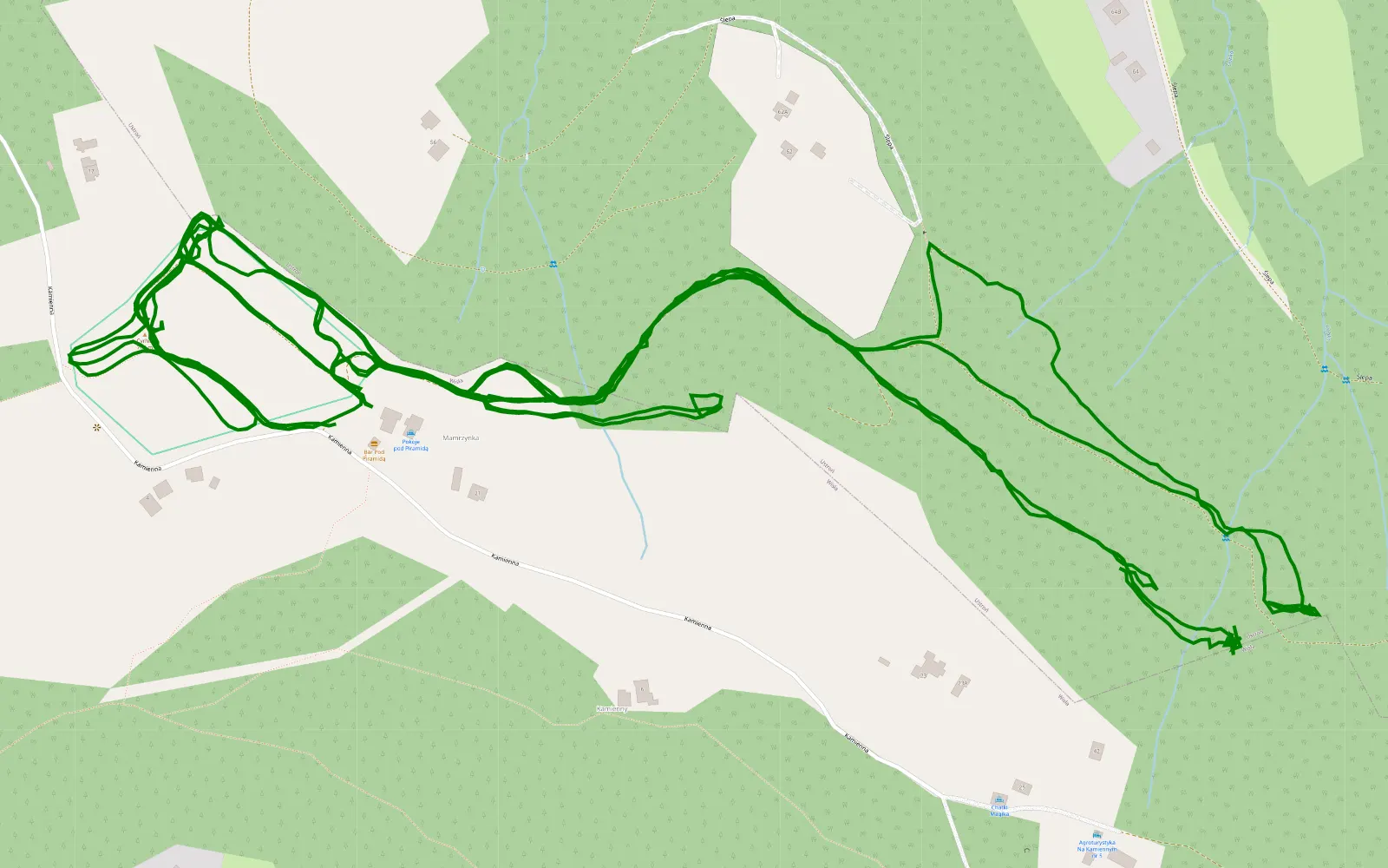Map of Wisła tor - Pod piramidą - 7.2 km offroad trail, Cieszyn County