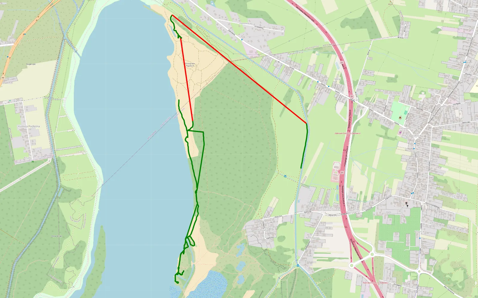 Mapa trasy Pogoria4 - 6.7 km trasy offroad, Dąbrowa Górnicza