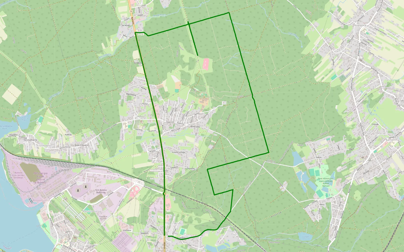 Map of Wielopole - 8.2 km offroad trail, Rybnik
