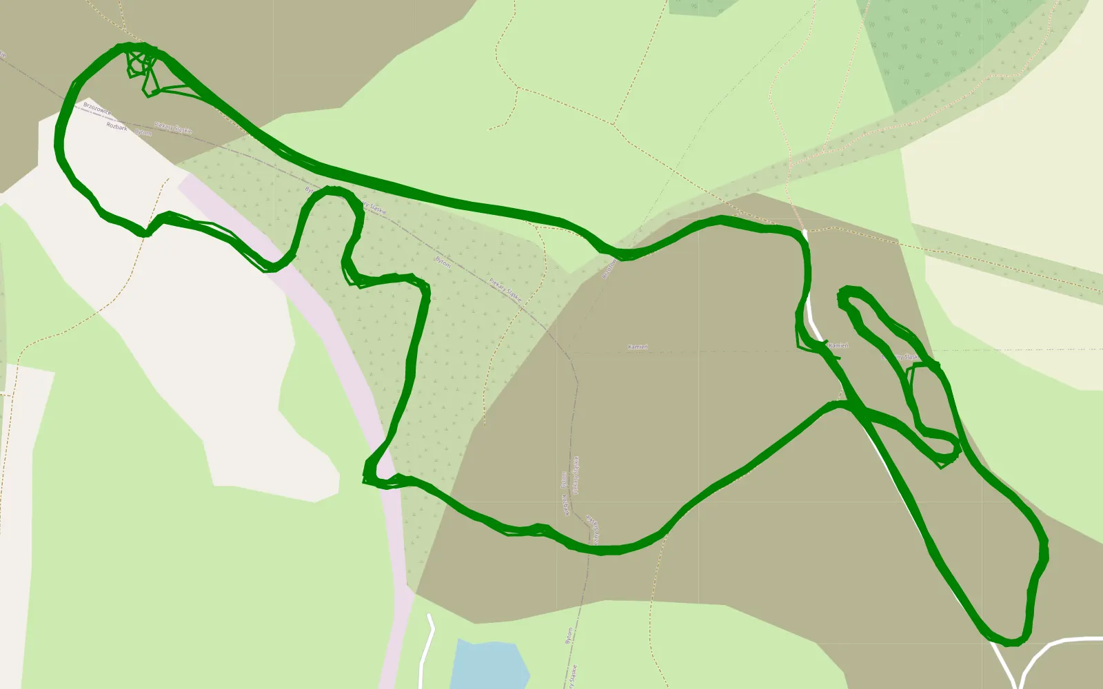 Map of Biały Szarlej - 35.7 km offroad trail, Piekary Śląskie