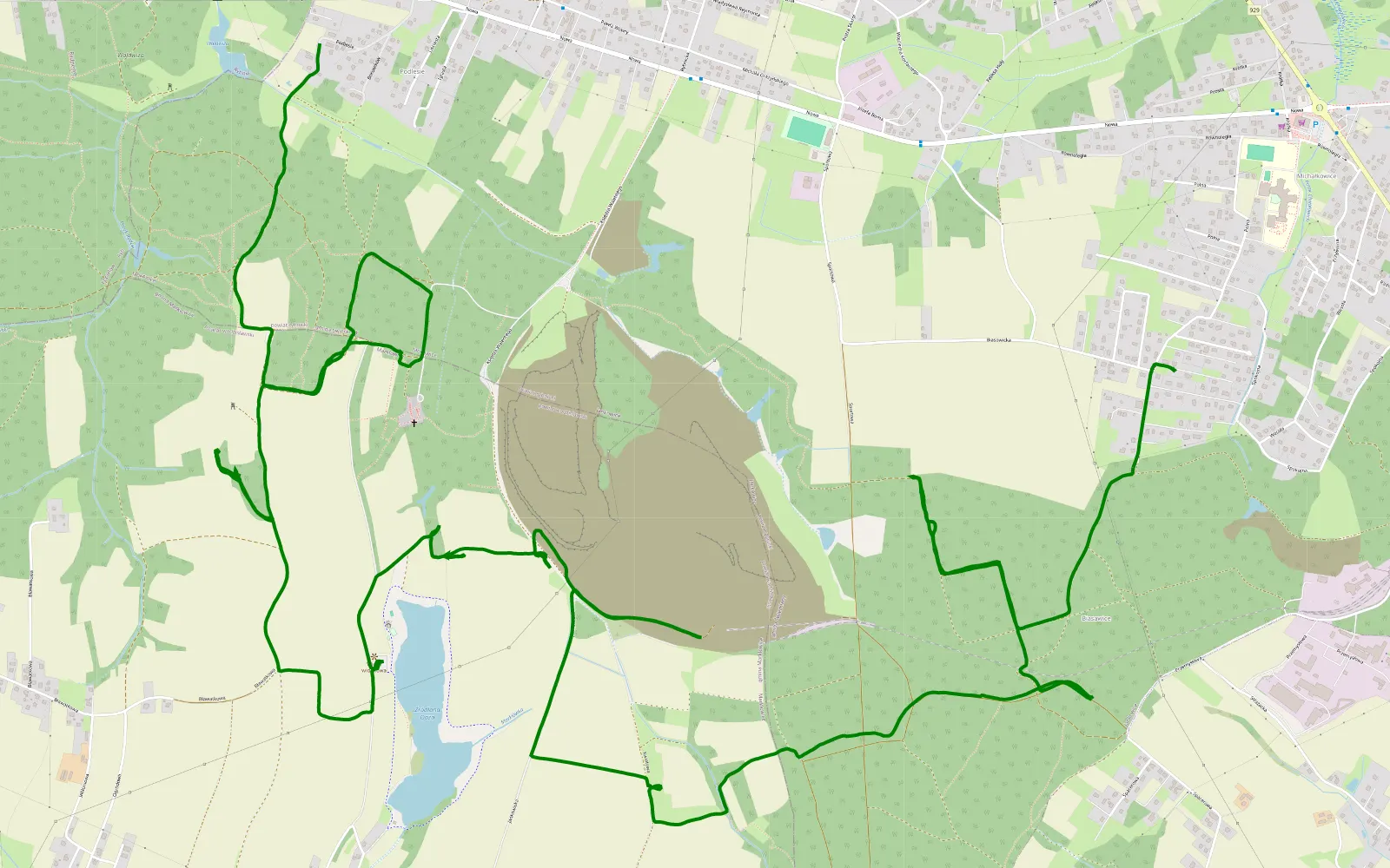 Map of Jankowice Rybnickie - 12.2 km offroad trail, Wodzisław County