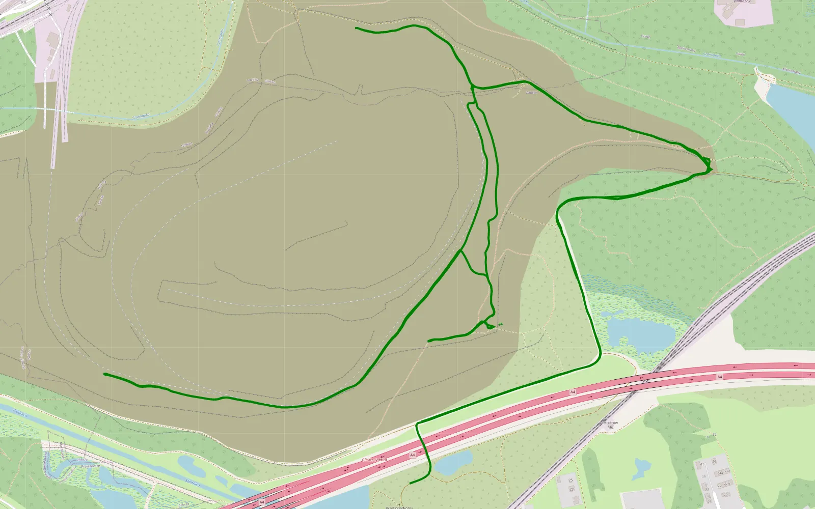 Map of Makoszowy - 8 km offroad trail, Zabrze