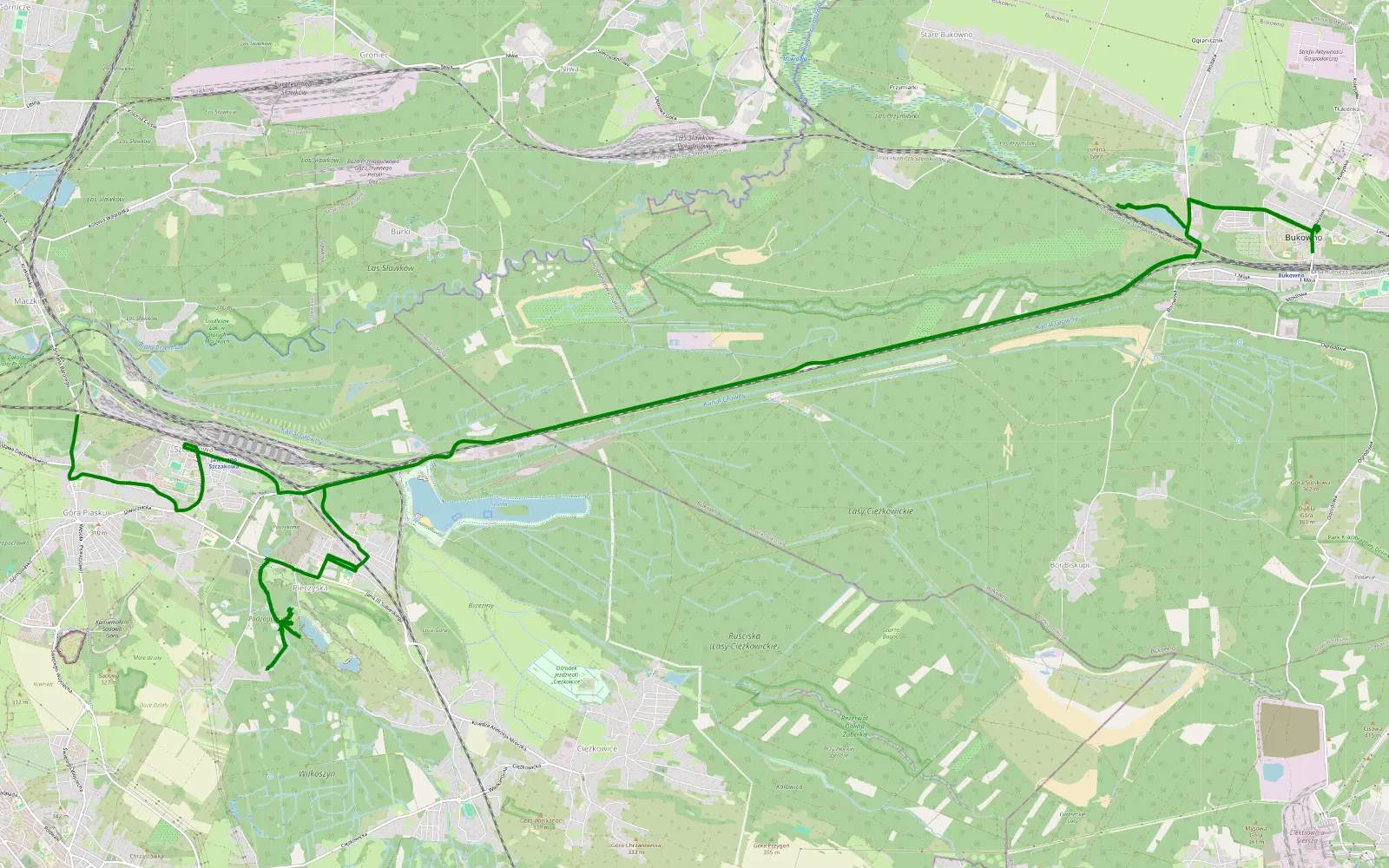Map of Gggg - 4.2 km offroad trail, Jaworzno