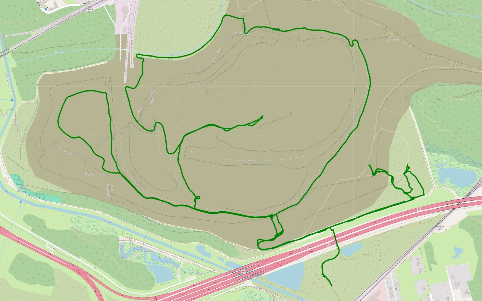 Map of Makoszowy 1 - 9.6 km offroad trail, Zabrze