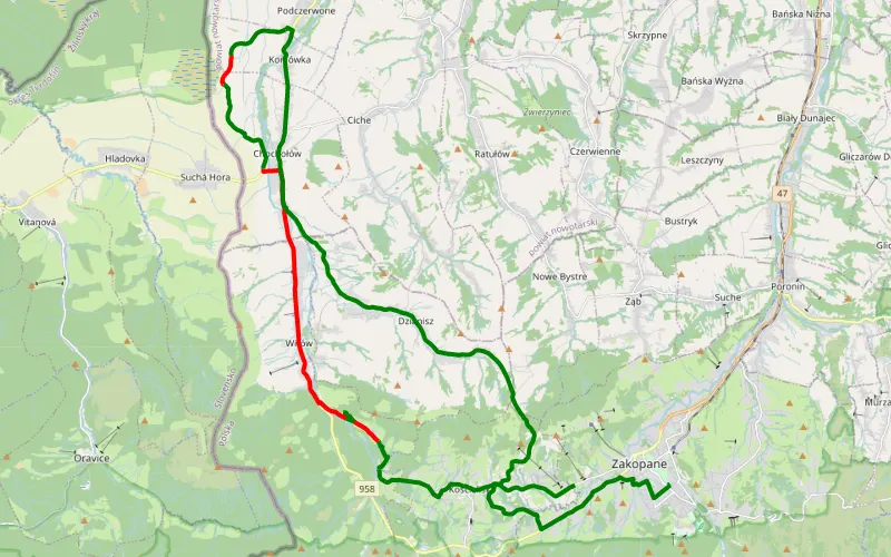 Zakopane - Chochołów - Podczerwone - Dzianisz - Zakopane