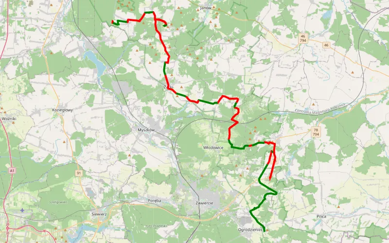 Podzamcze - Biskupice Okręcie