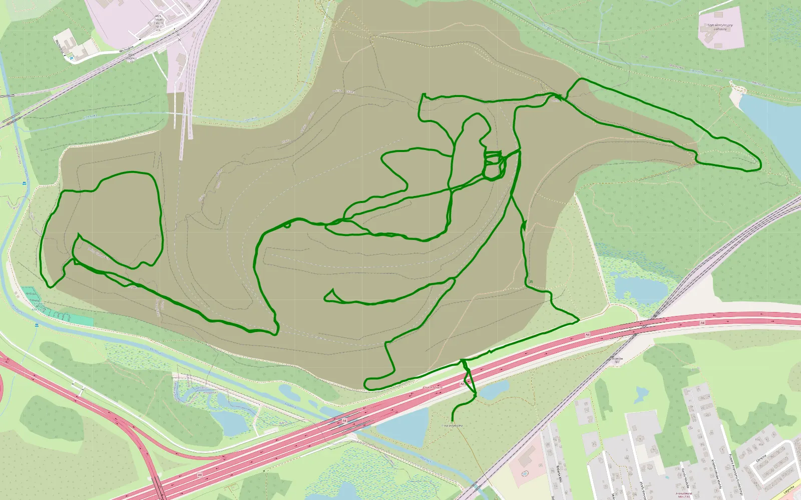 Map of Makoszowy - 13 km offroad trail, Zabrze