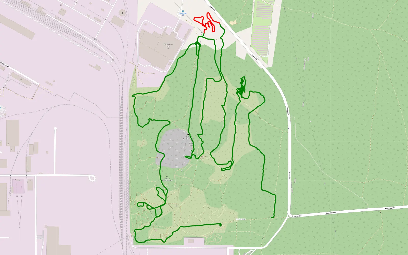 Mapa trasy Prędziszów new - 8.2 km trasy offroad, Częstochowa