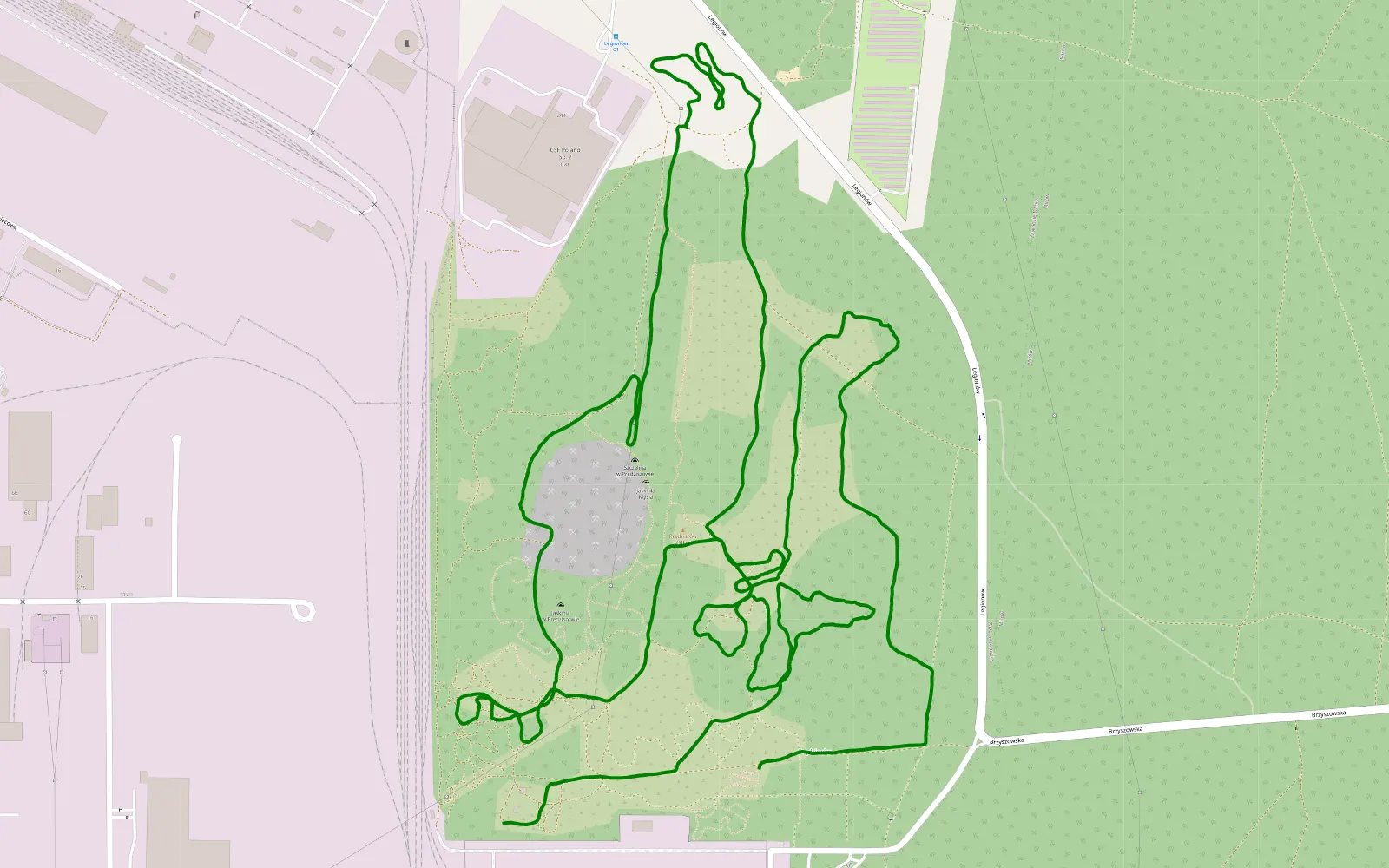 Mapa trasy Trasa offroad 6.6 km, Częstochowa - 6.6 km trasy offroad, Częstochowa