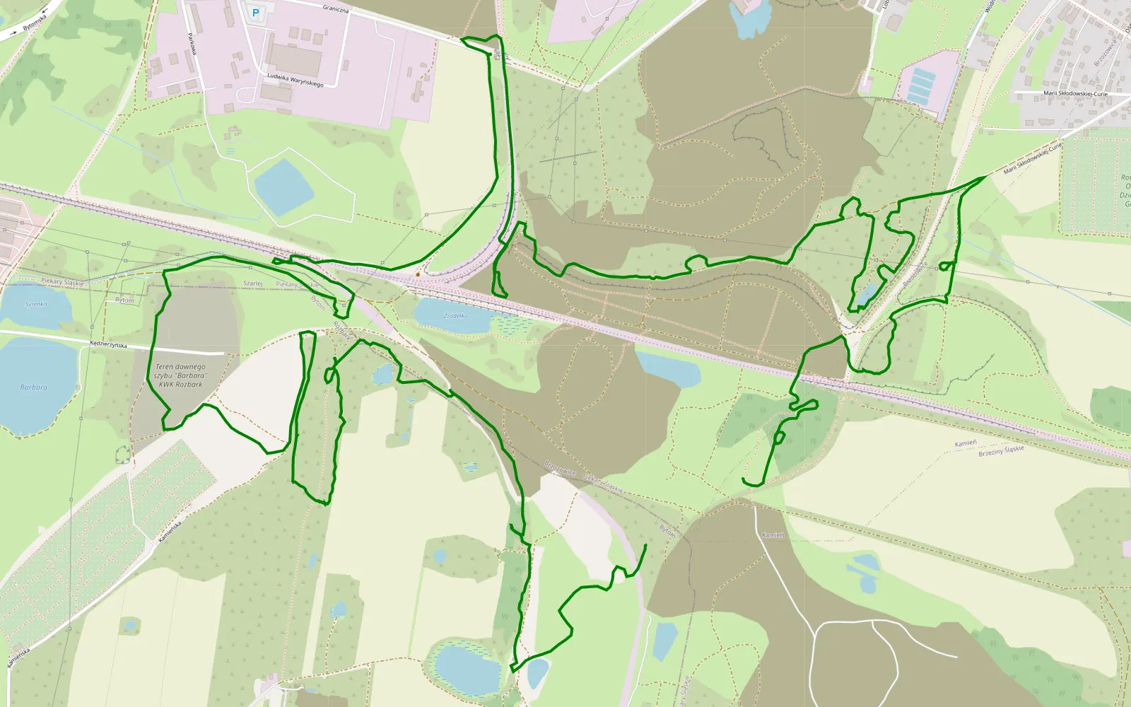 Map of ZOTKA 6RST.gpx - 10.8 km offroad trail, Piekary Śląskie