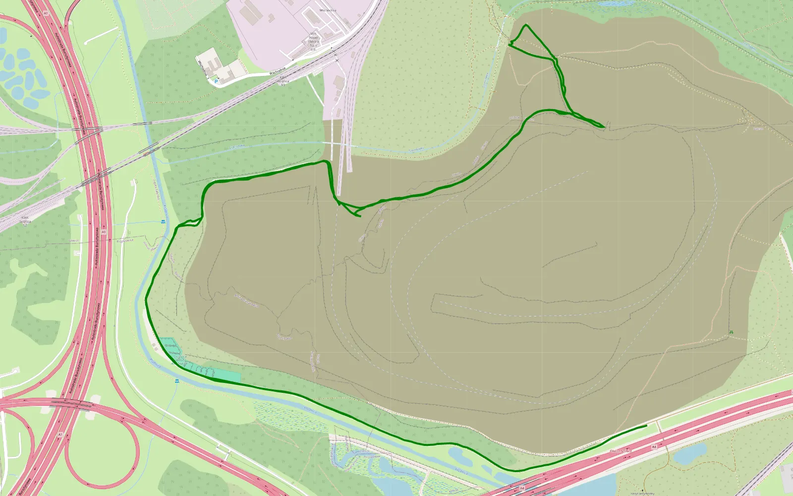 Map of Makoszowy - Sośnica - 6 km offroad trail, Gliwice