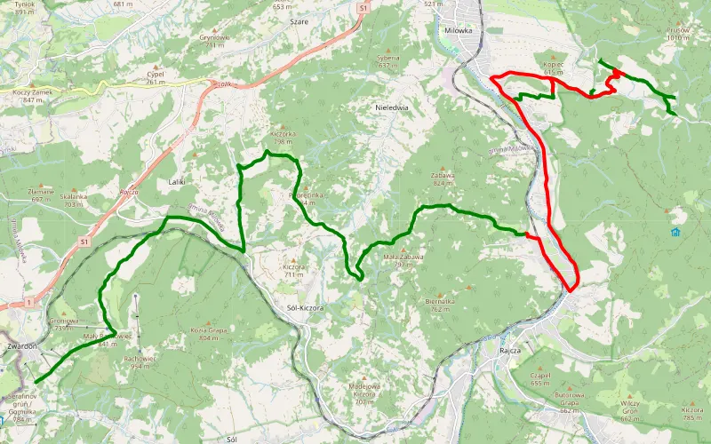 Pawlusów - Zwardoń