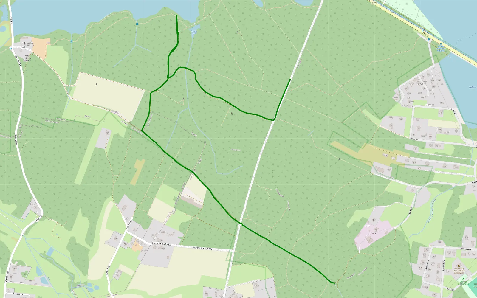 Map of gzel - 2.7 km offroad trail, Rybnik
