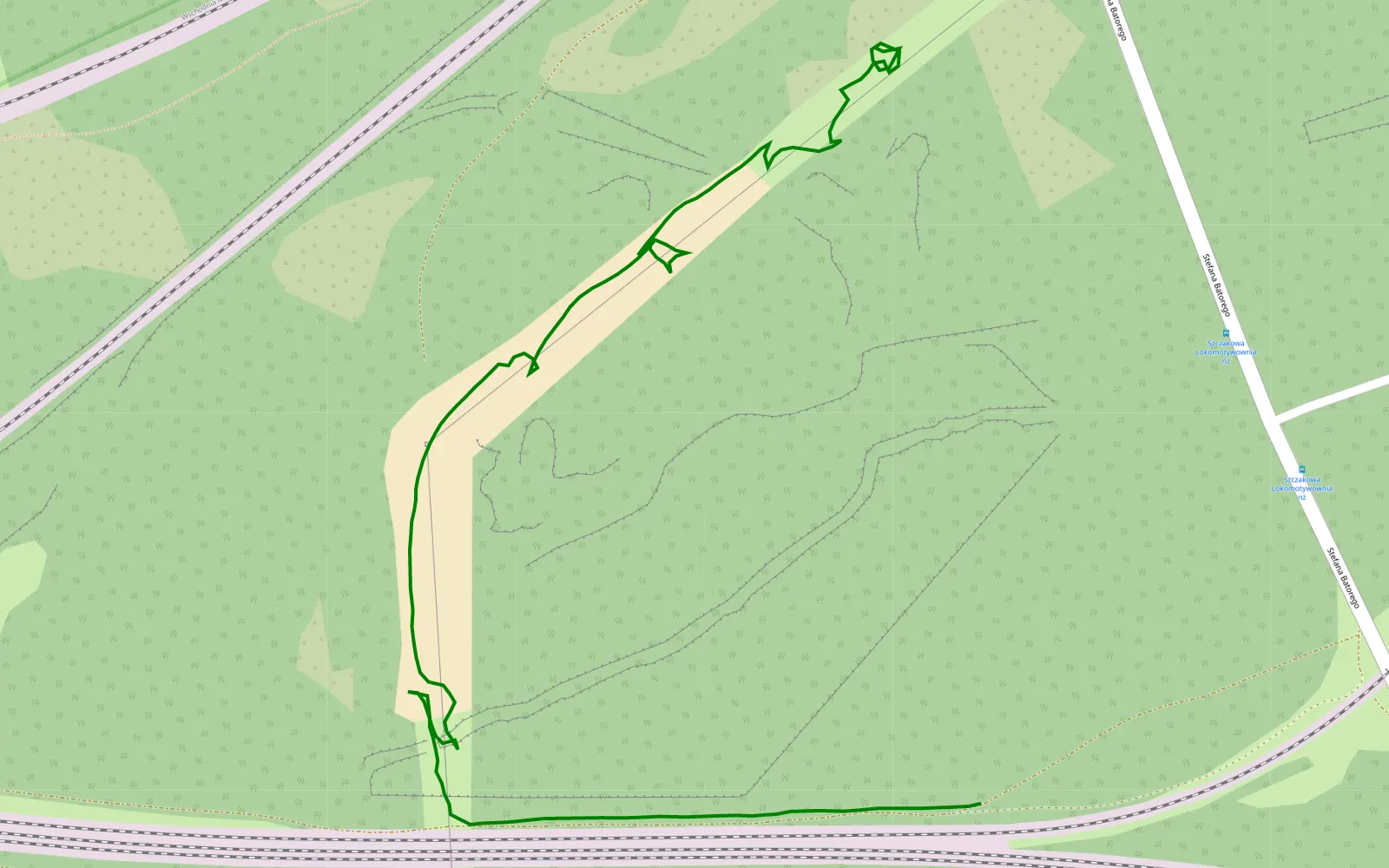 Mapa trasy Maczki - 1.1 km trasy offroad, Jaworzno