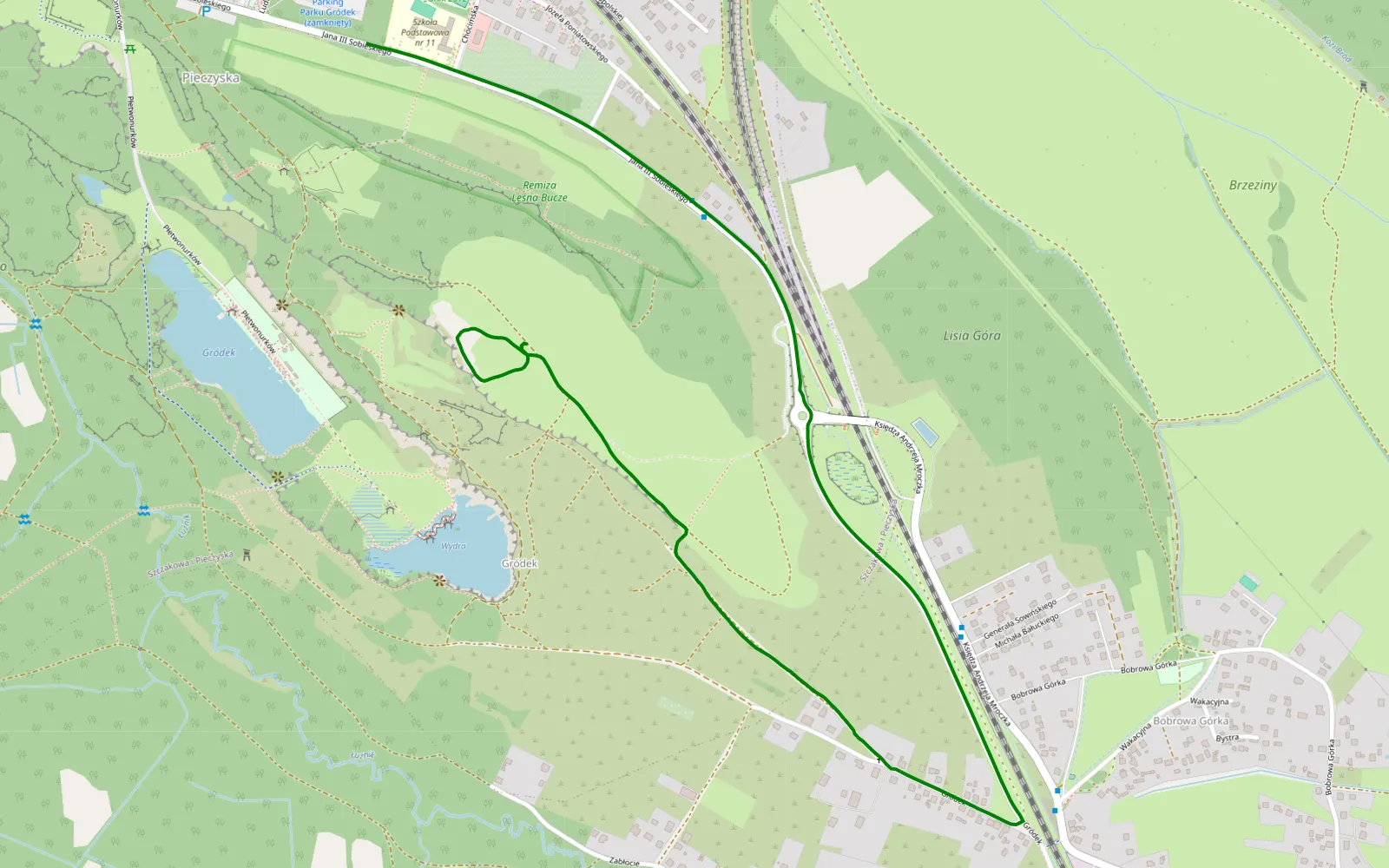 Map of Pieczyska RO1 - 1.4 km offroad trail, Jaworzno