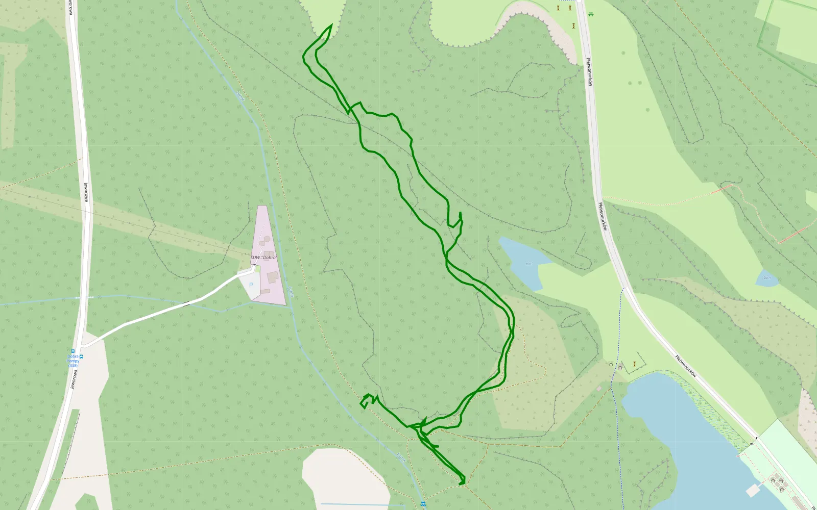 Map of Pieczyska - 1.5 km offroad trail, Jaworzno