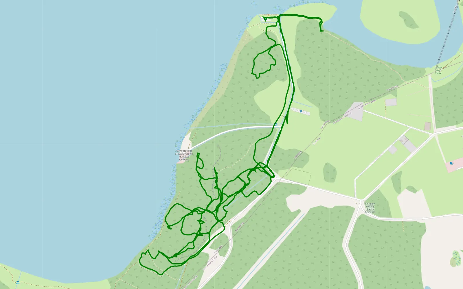Mapa trasy Machów - 7.7 km trasy offroad, Tarnobrzeg