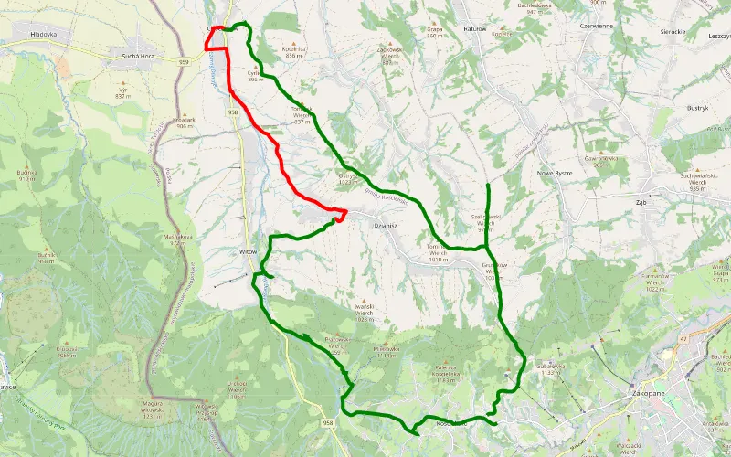 Kościelisko- Ostrysz-Cyrlica-Płazówka