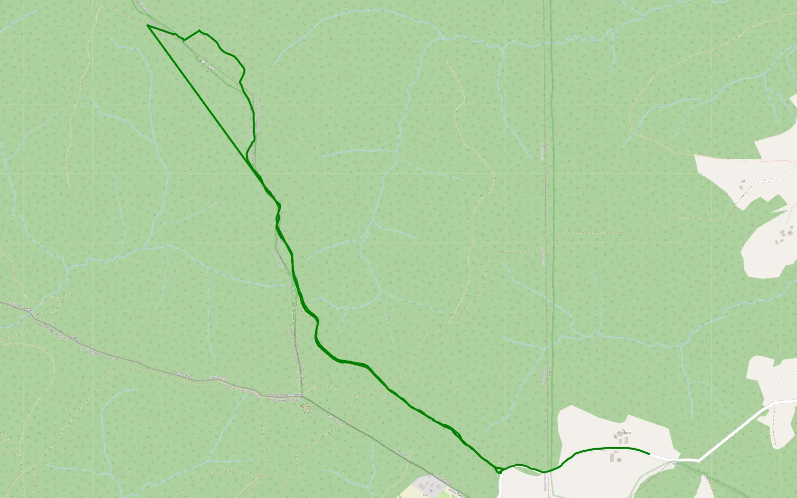 Map of Dębowa - Czermna - 3.6 km offroad trail, Jasło County