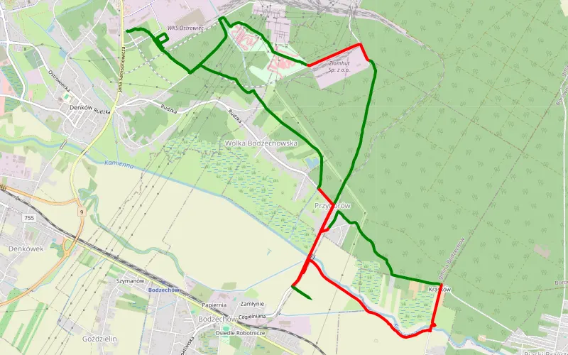 Samsonowicza - Przyborów - Krasków - Przyborów - Samsonowicza