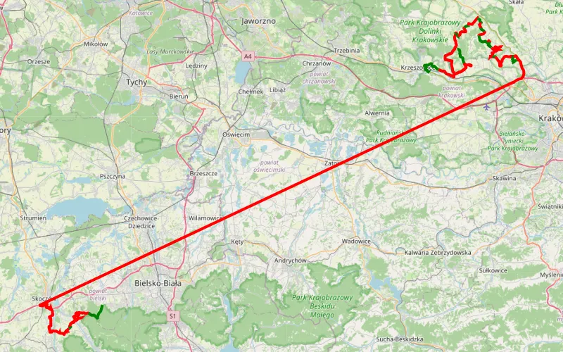 Krzeszowice - Jasionki