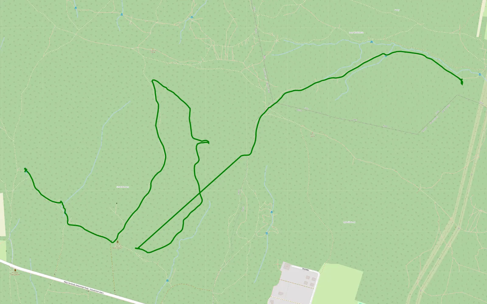 Map of Słowik - Szewce - 4.9 km offroad trail, Kielce County