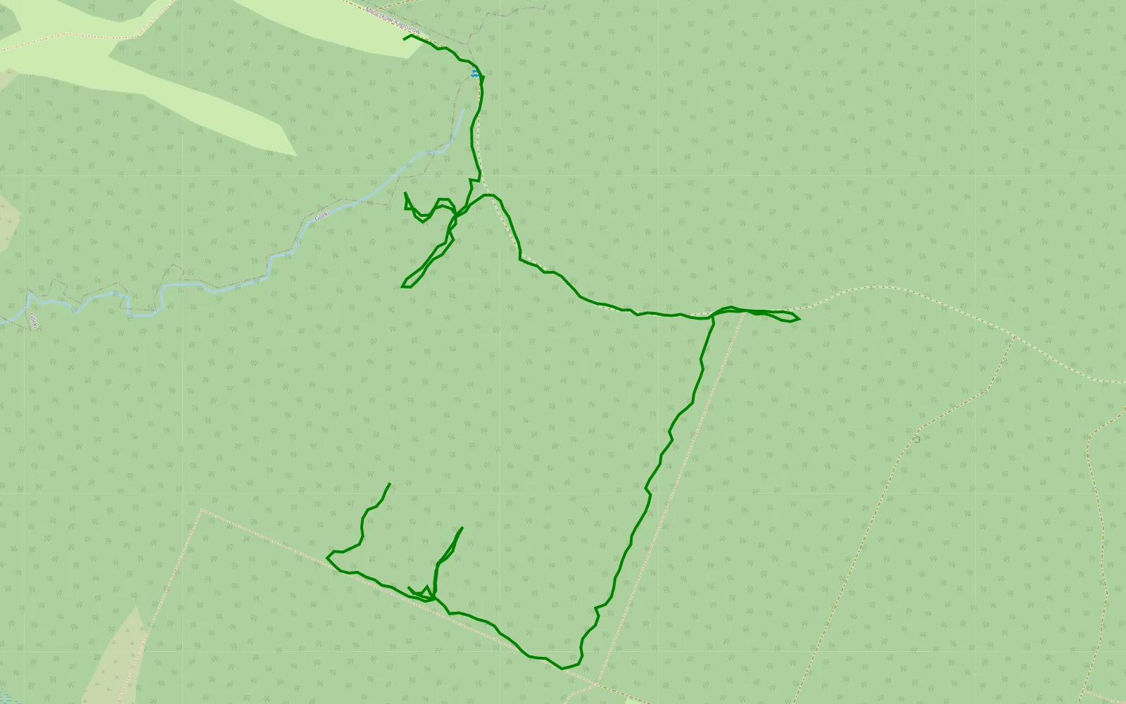 Mapa trasy Walka 1 - 1.3 km trasy offroad, Powiat Skarżyski