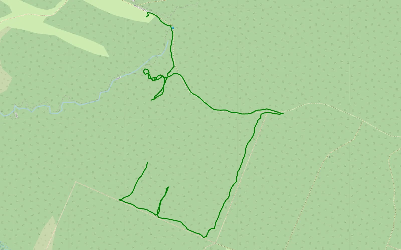Map of Proto 1 - 1.2 km offroad trail, Skarżysko County