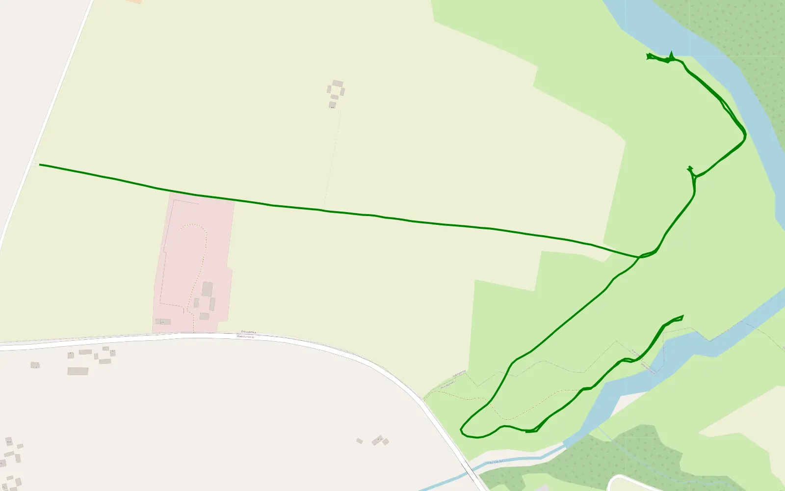 Map of Wieloborowice - 3.1 km offroad trail, Starachowice County