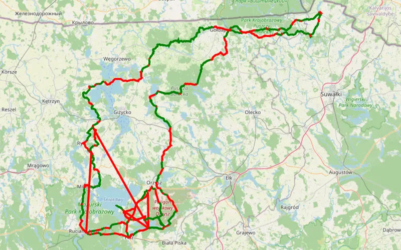 cała trasa mazury atv