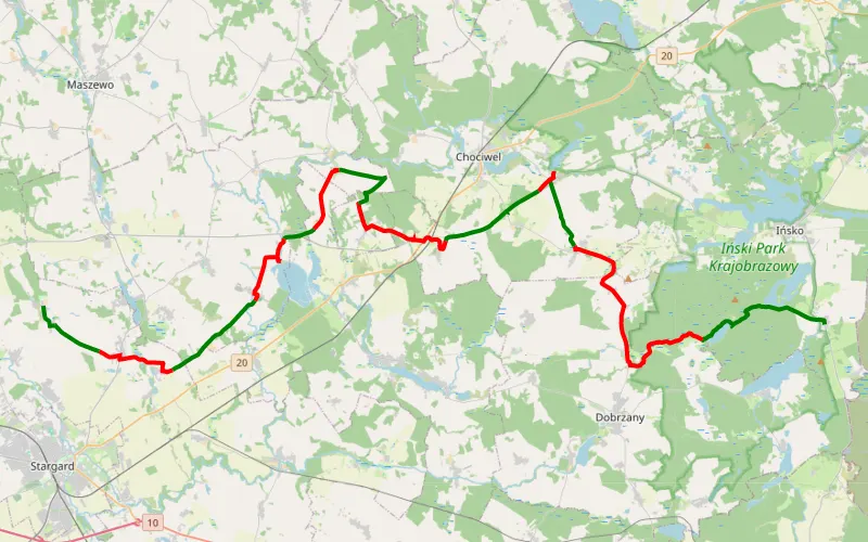 POMORZE ZACHODNIE - trasa CIEMNO-MAŁKOCIN