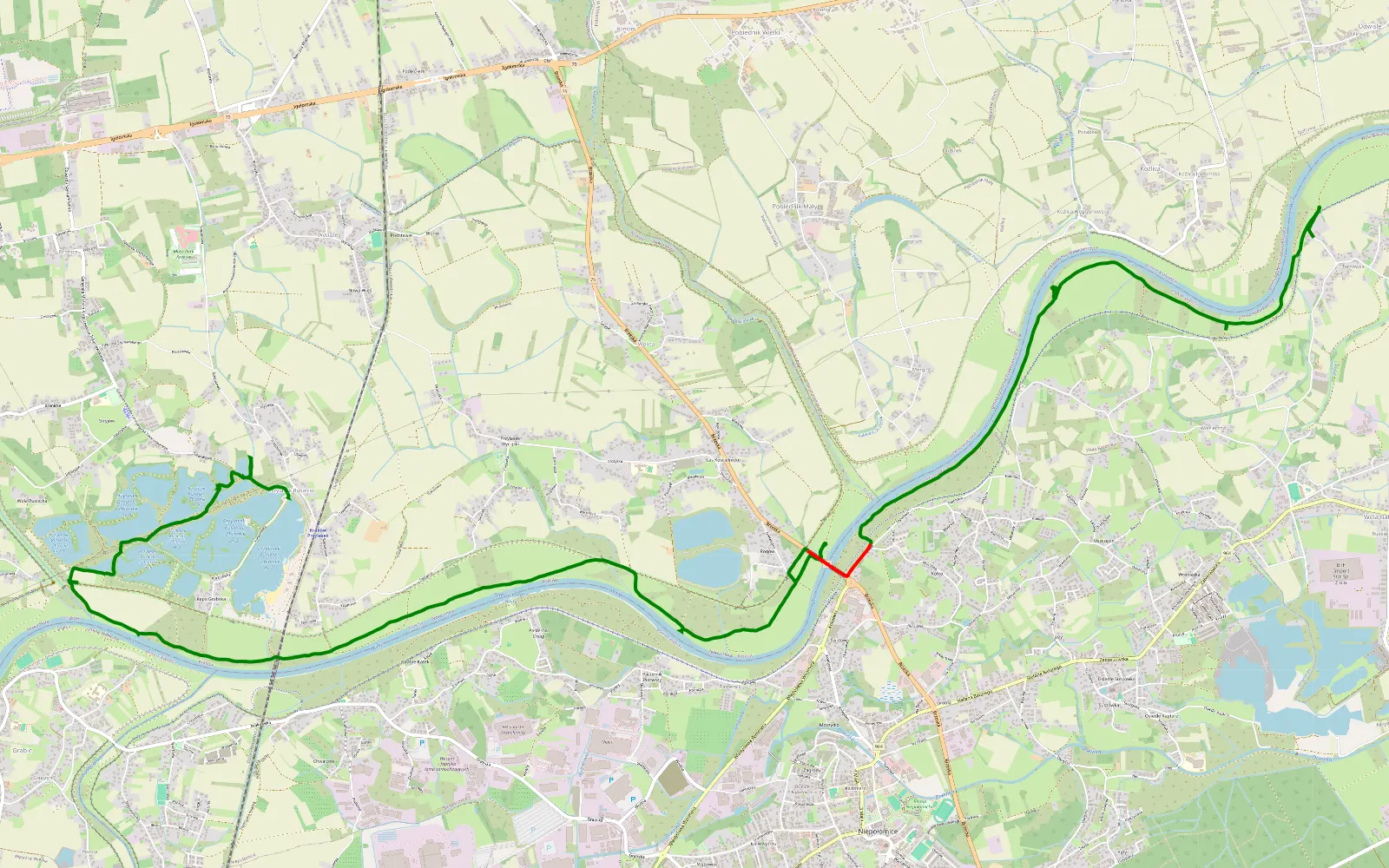 Map of Pasternik - Odwiśłe - 15 km offroad trail, Krakow