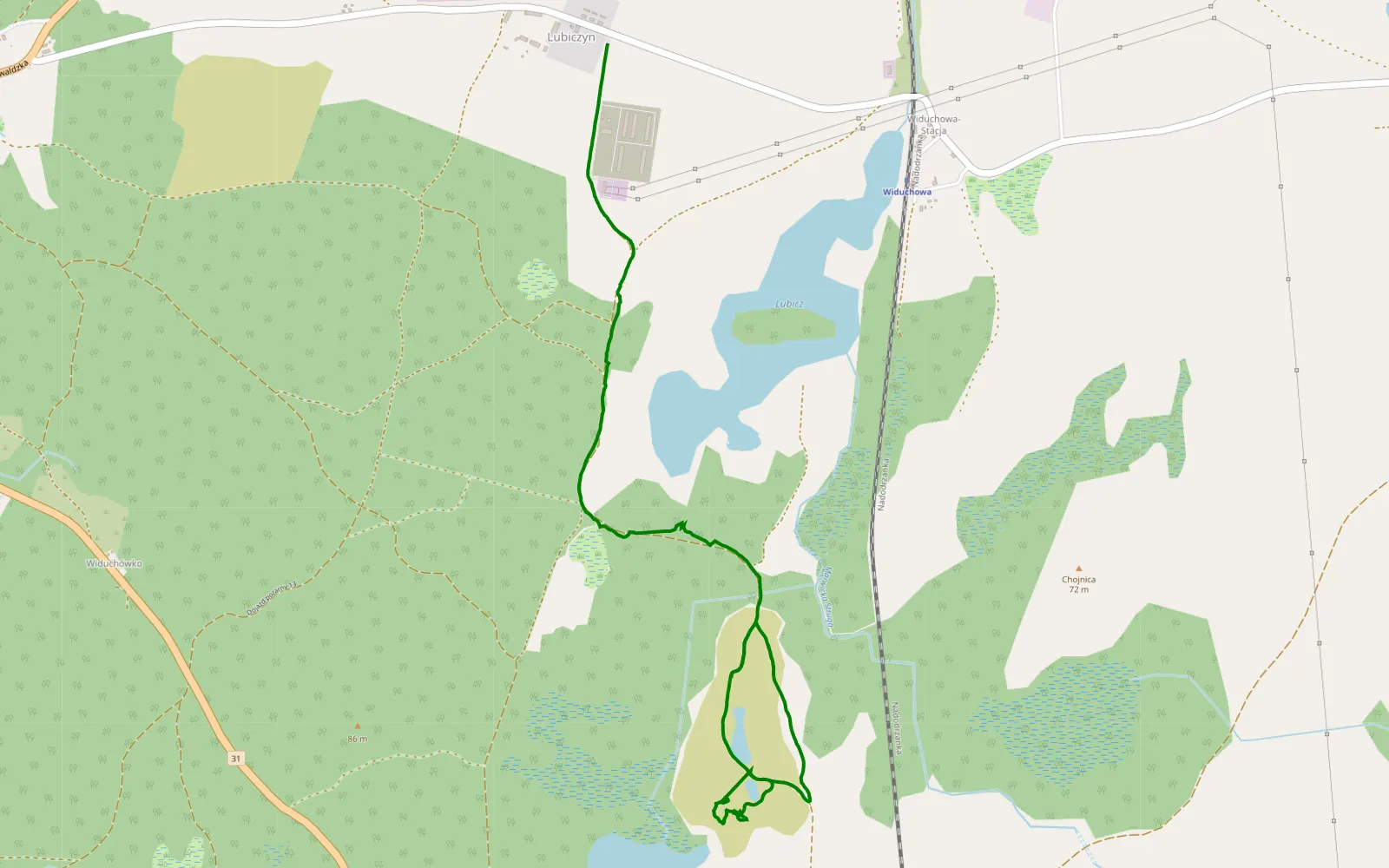Map of 4x4 fajne kałuże. Wyjazd ze żwirowni. - 5.2 km offroad trail, Gryfino County