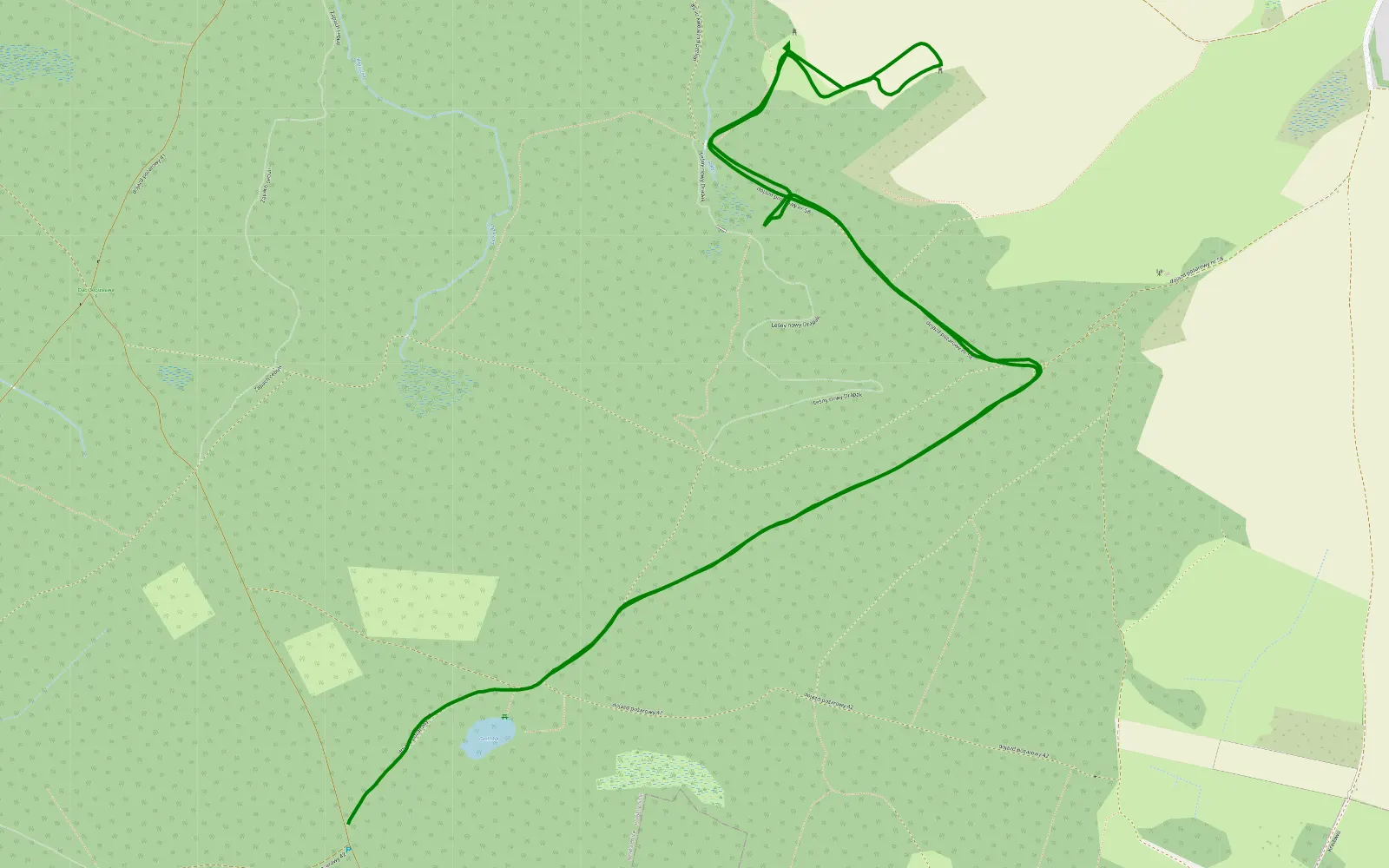 Map of Przęsocin Herbatka w Ambonie - 4.3 km offroad trail, Police County