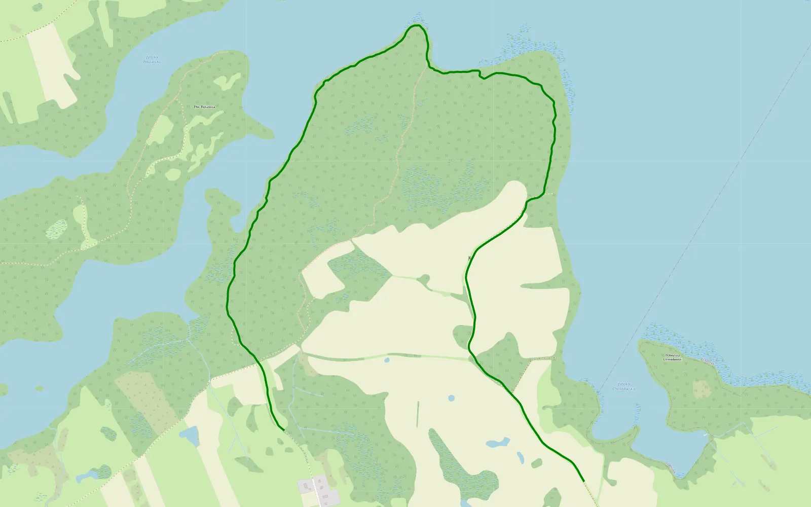 Mapa trasy Niwka - 5.1 km trasy offroad, Powiat Drawski