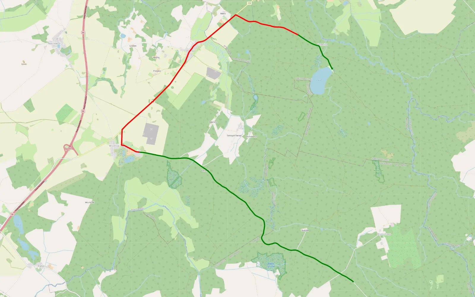 Map of Polen 2 - 17.7 km offroad trail, Gryfice County