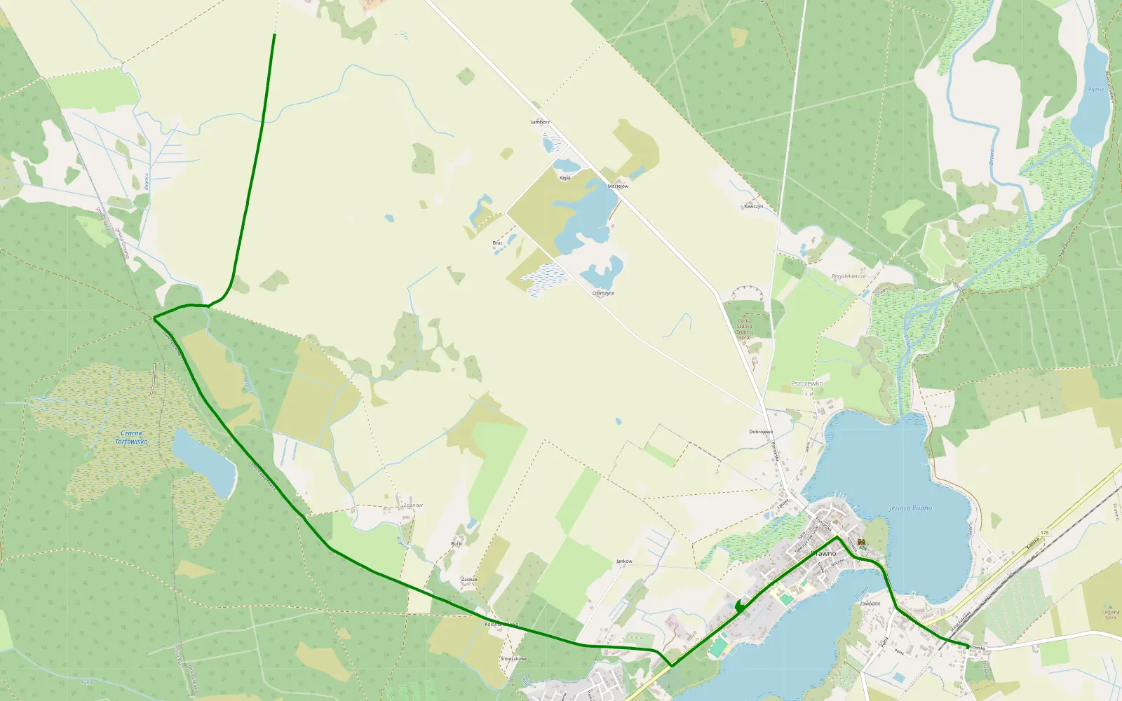 Map of Swięciechów - Drawno - 0.8 km offroad trail, Choszczno County