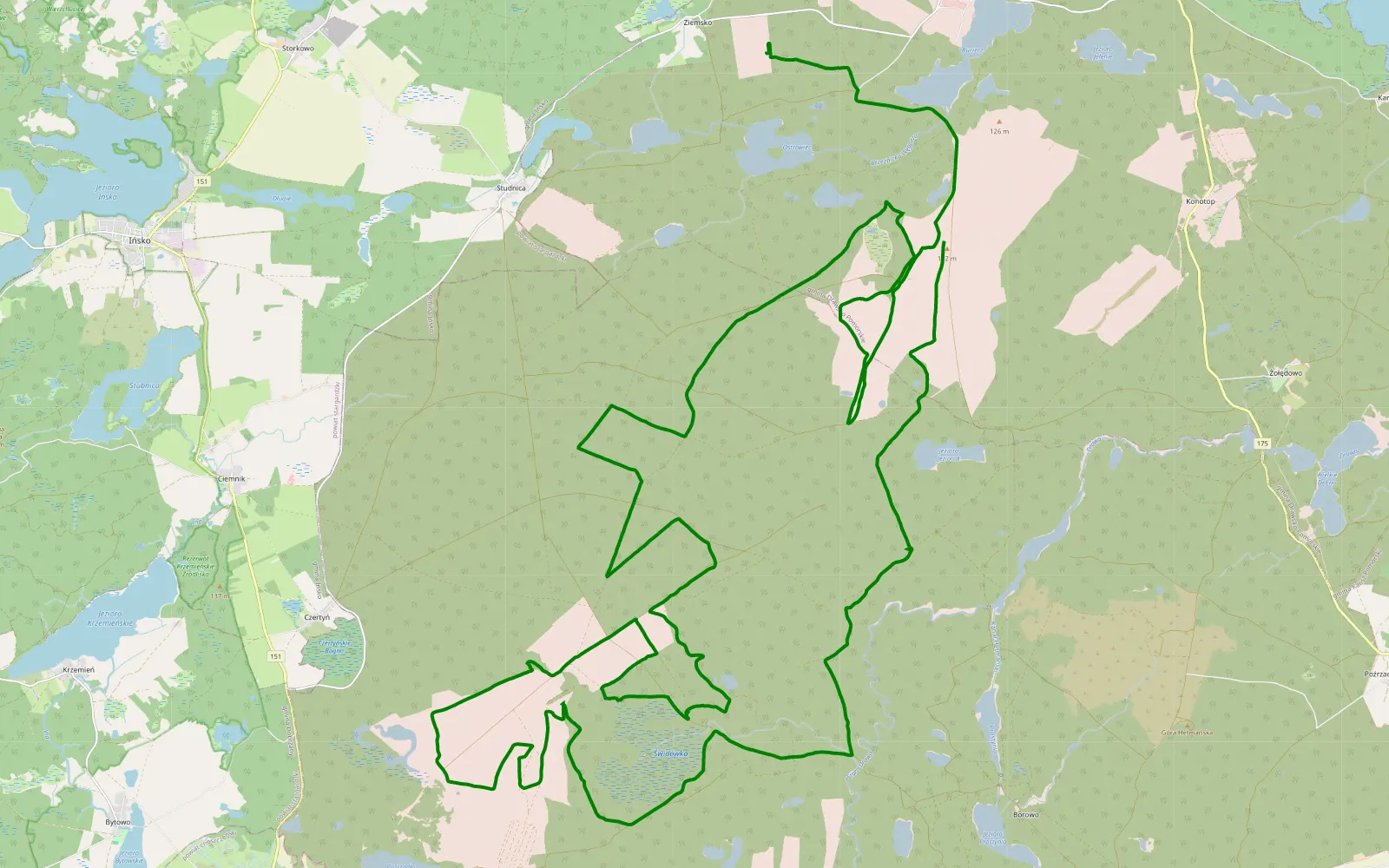 Mapa trasy Breslau 24 - Etapa 4 Night - 67.1 km trasy offroad, Powiat Drawski