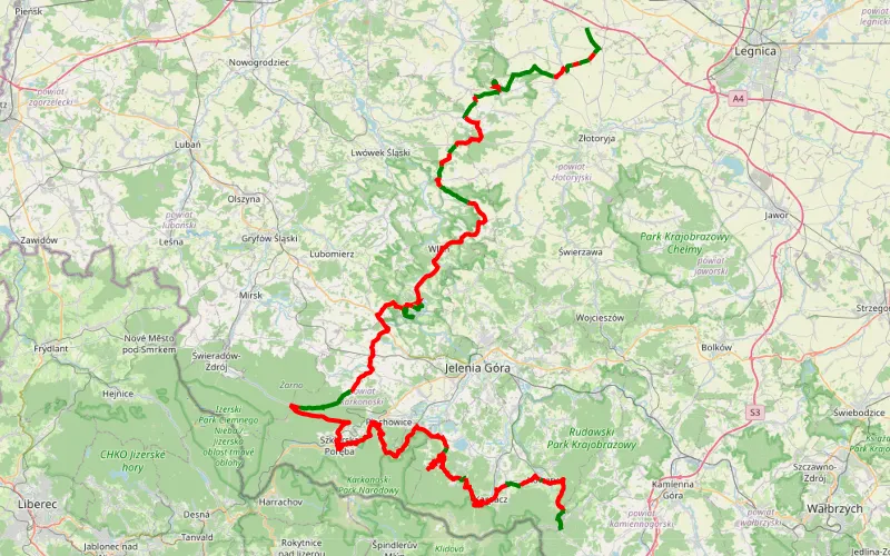 Wojciechów - Zamek Grodziec - Ogorzelec