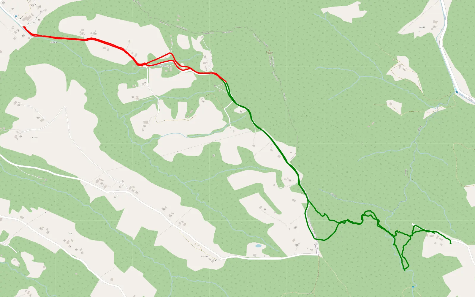 Mapa trasy Ruda - 5.2 km trasy offroad, Powiat Brzeski
