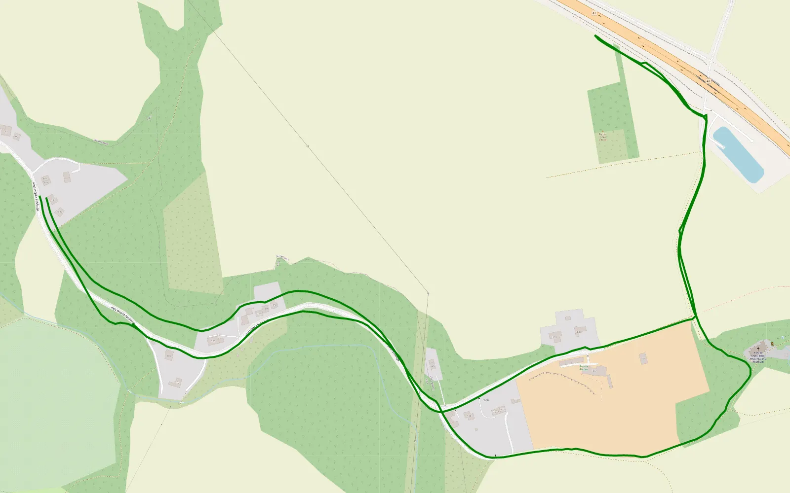 Map of Rochów - 3.8 km offroad trail, Nysa County
