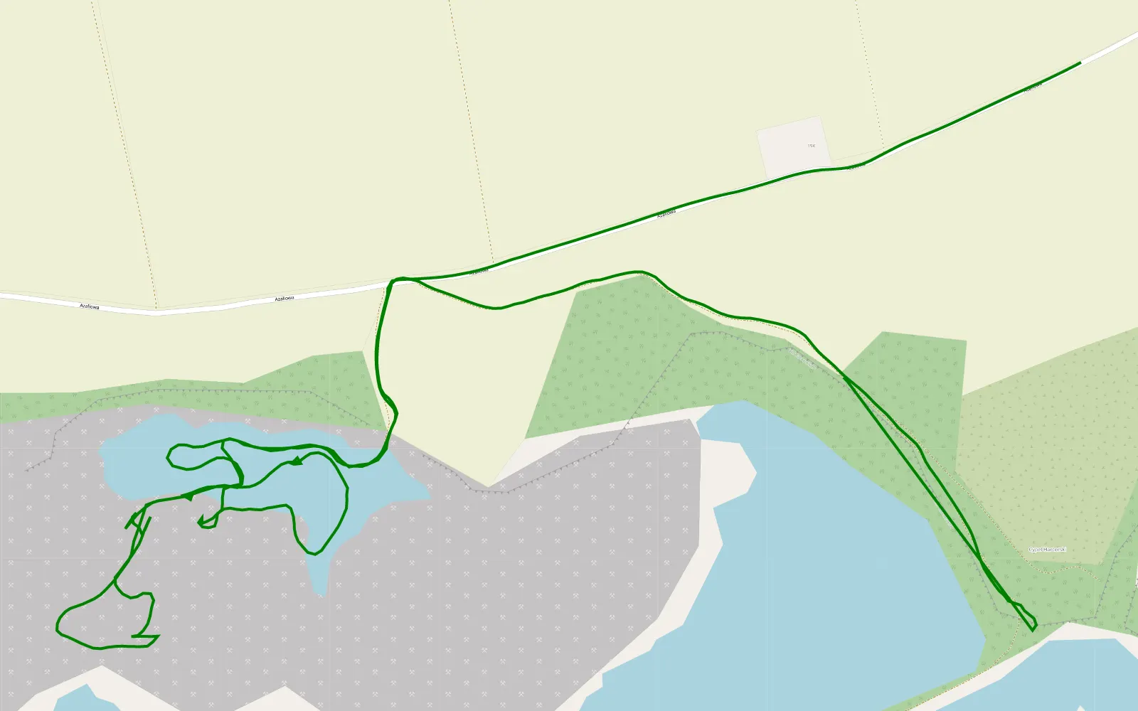 Map of Wójcice - 3 km offroad trail, Nysa County