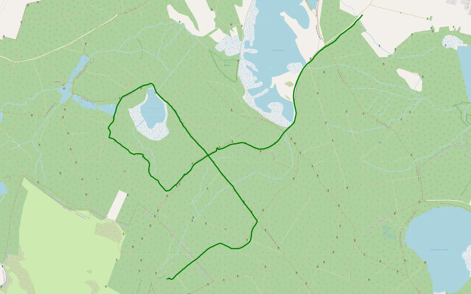Mapa trasy Klucznik - Lipno - 6.3 km trasy offroad, Powiat Opolski