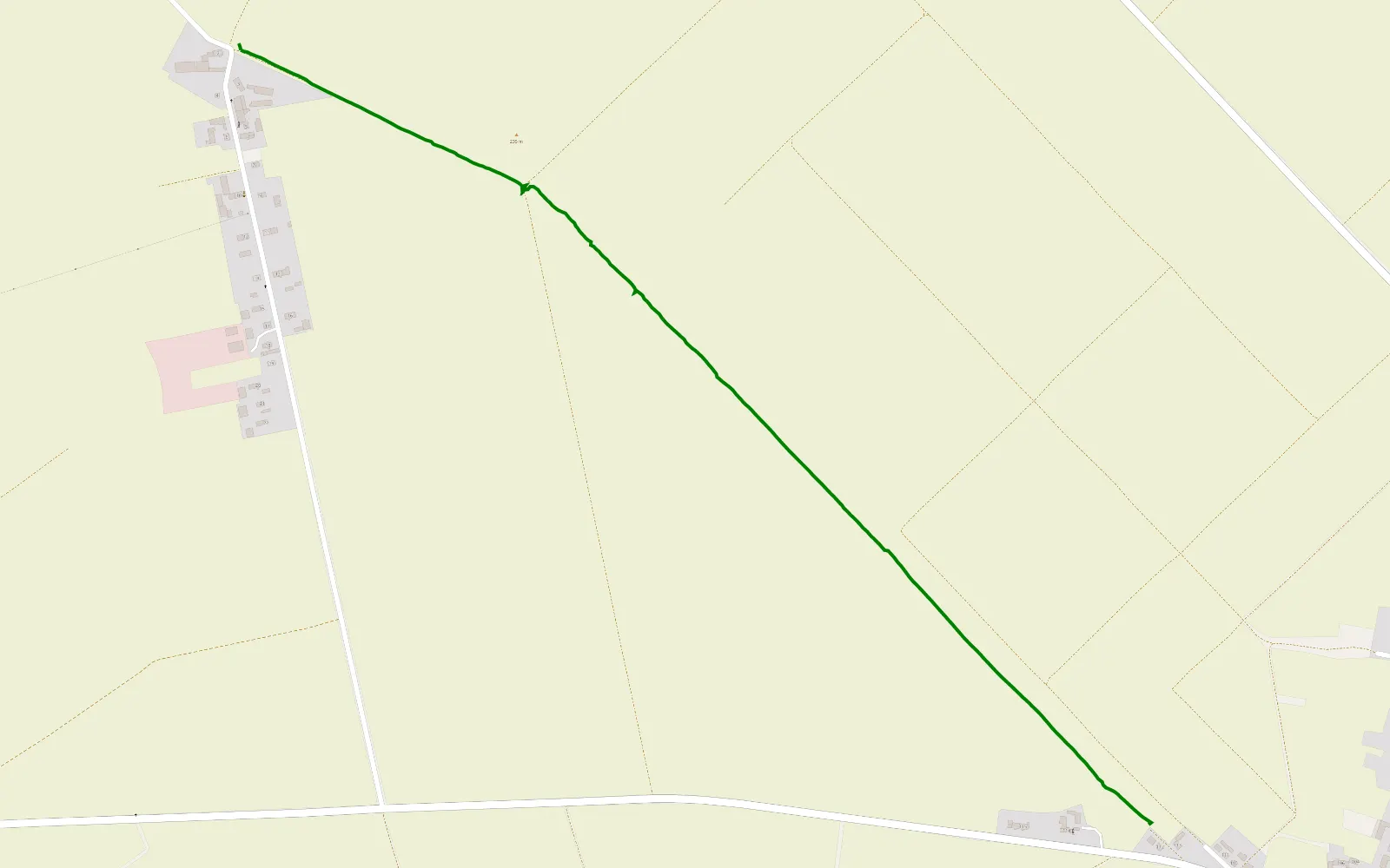 Mapa trasy Góreczno - Kazimierz - 2.1 km trasy offroad, Powiat Prudnicki