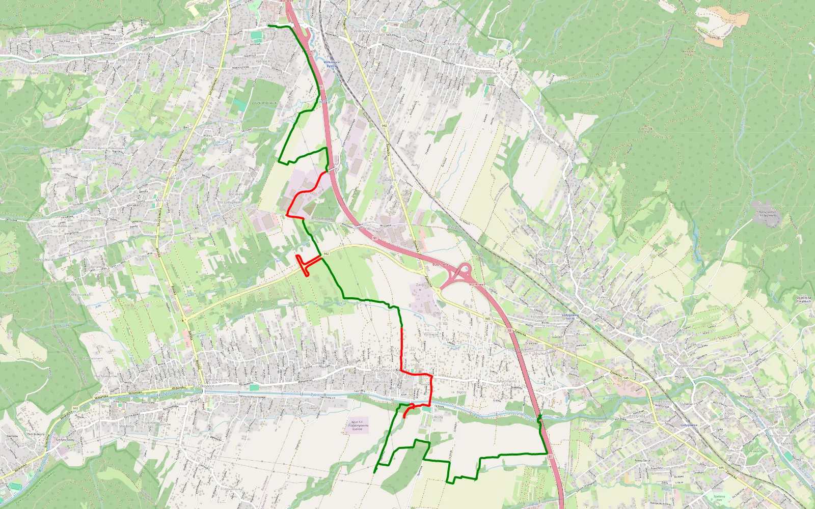 Map of Sunday Funday na dwa Landki - 11.3 km offroad trail, Bielsko County