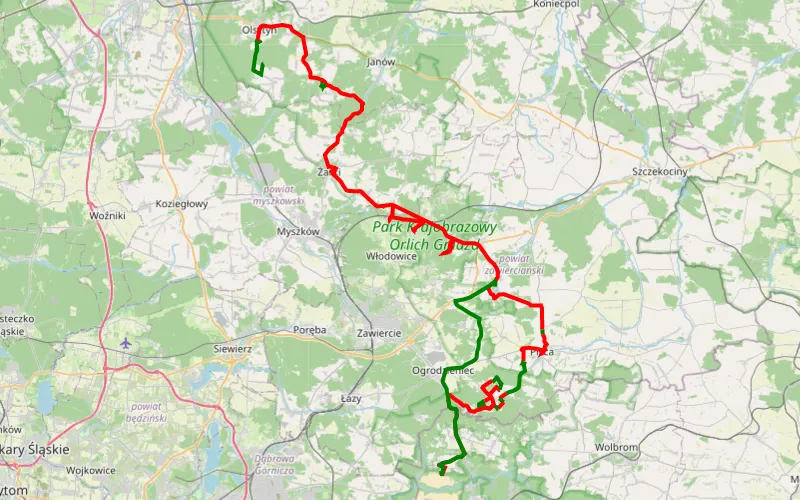 Pole biwakowe ''Stara Leśniczówka' - Biakło -Pustynia Siedlecka- Wielki Grochowiec - Pustynia Błędowska