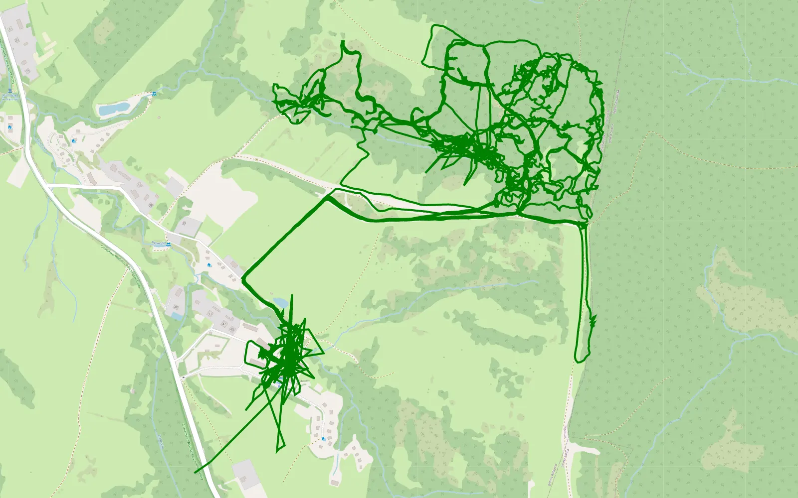 Map of X mud Natura Park Bieszczady - 47.5 km offroad trail, Lesko County
