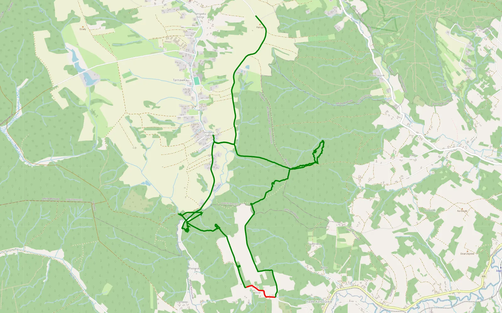 Mapa trasy Xd - 6.2 km trasy offroad, Powiat Przeworski